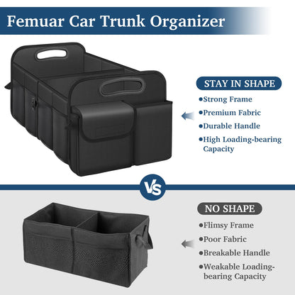 Femuar Waterproof Trunk Organizer – Black