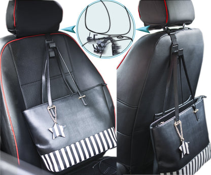 Heroway Black Headrest Hook Set (4-Pack)