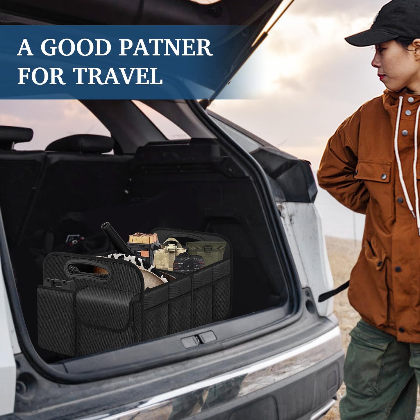 Femuar Waterproof Trunk Organizer – Black