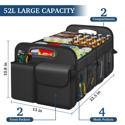 Femuar Waterproof Trunk Organizer – Black